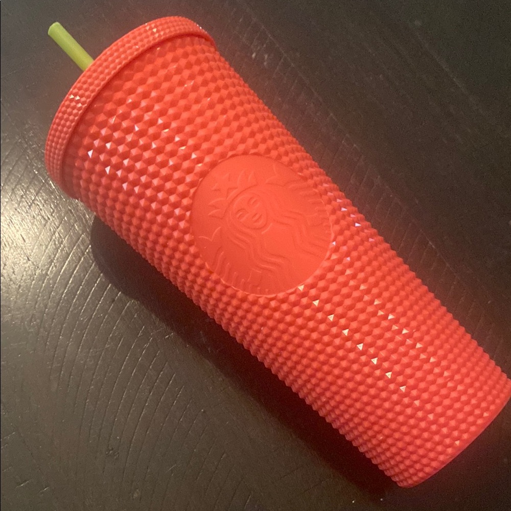 Starbucks Tumbler with Lime Green Straw